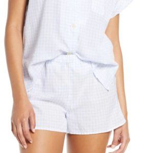 Madewell Gingham Pajama Shorts in Blue Gingham